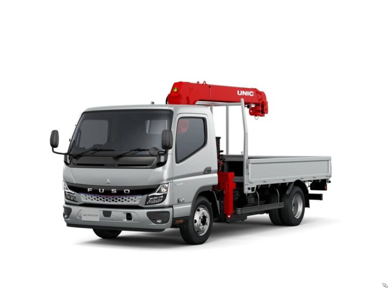 ［三菱ふそう］eキャンター　改良新型を発売　国内EV小型トラック初のクレーン架装対応シャーシ設定