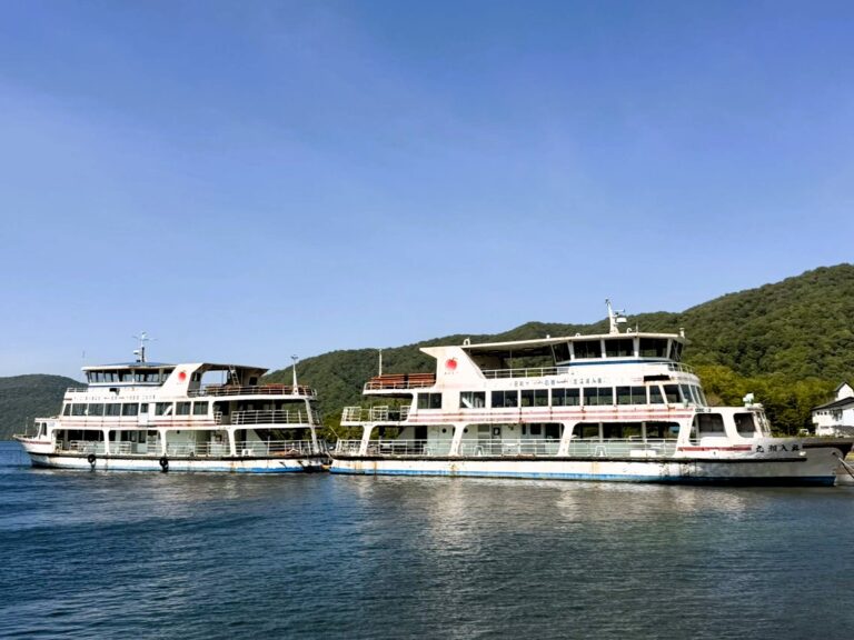 ［青森県］十和田湖の放置された遊覧船4隻　青森県が行政代執行による撤去作業を開始