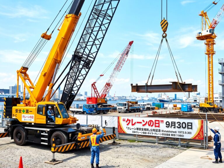 ［クレーンの日］安全を支え、未来を吊り上げる！9月30日はクレーンの日！いま改めて考える現場の安全と技術の革新！